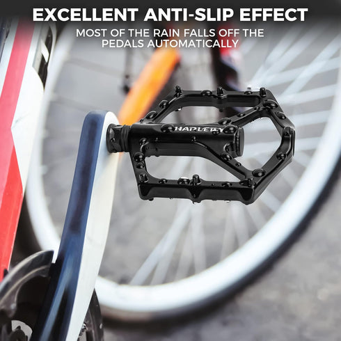 Premium Bike Pedals of 9/16 Inch, Professional Mountain and Road Bike Flat Pedal with 2 Sealed Bearings, Wide Paltform and Lightweight of Bicycle ...